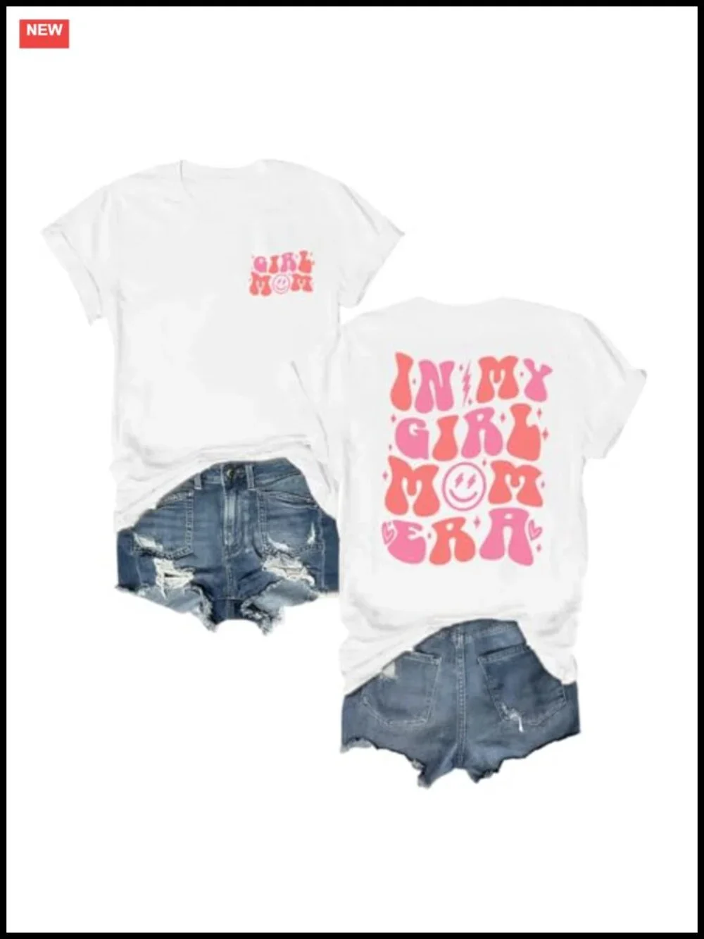 In My Girl Mom Era Shirt Funny Mama Graphic Tee Casual Cotton Blend T-Shirt